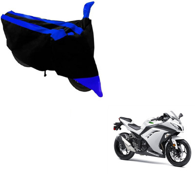 Flipkart SmartBuy Two Wheeler Cover for Kawasaki(Ninja 300, Black, Blue)