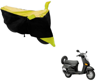 NIKS Two Wheeler Cover for Honda(Black, Yellow)