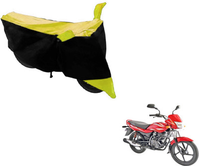 MOCKHE Two Wheeler Cover for Bajaj(Platina 100 DTS-i, Black, Yellow)