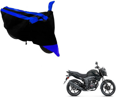 MOCKHE Two Wheeler Cover for Honda(CB Trigger, Black, Blue)