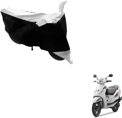 NIKS Two Wheeler Cover for TVS(Wego, Black, White)