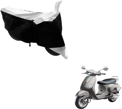 NIKS Two Wheeler Cover for Universal For Bike(Vespa VXL, Black, White)
