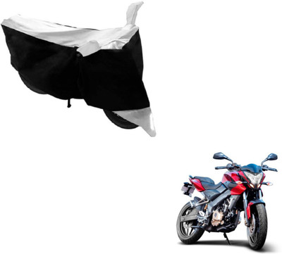 MOCKHE Two Wheeler Cover for Bajaj(Pulsar 200 NS DTS-i, Black, White)