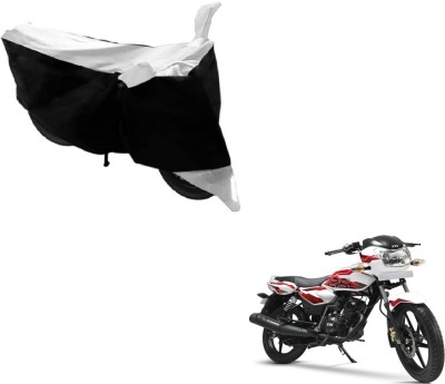 MOCKHE Two Wheeler Cover for TVS(Phoenix 125, Black, White)