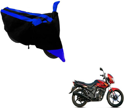 MOCKHE Two Wheeler Cover for TVS(Flame DS 125, Black, Blue)