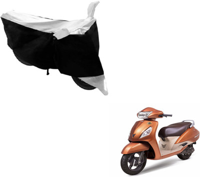 MOCKHE Two Wheeler Cover for TVS(Jupiter, Black, White)