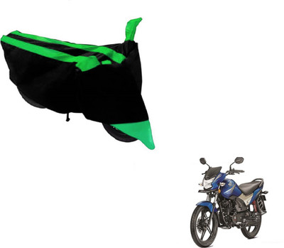 MOCKHE Two Wheeler Cover for Honda(CB Shine, Black, Green)