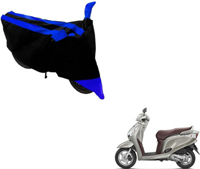MOCKHE Two Wheeler Cover for Honda(Aviator, Black, Blue)