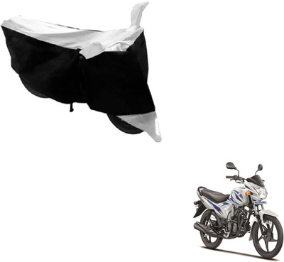 Amanzo Two Wheeler Cover for Suzuki(Hayate, Black, White)