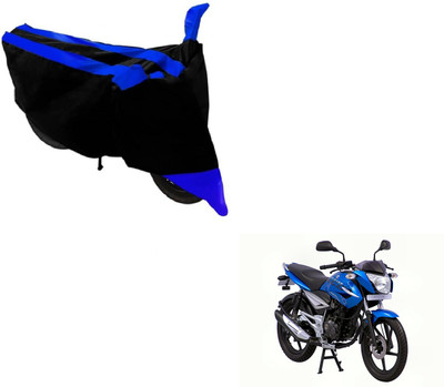 NIKS Two Wheeler Cover for Bajaj(XCD 125cc, Black, Blue)