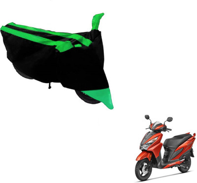 MOCKHE Two Wheeler Cover for Honda(Grazia, Black, Green)