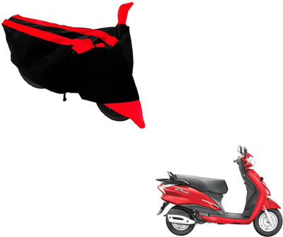 MOCKHE Two Wheeler Cover for Hero(Moto Corp Duet, Black, Red)