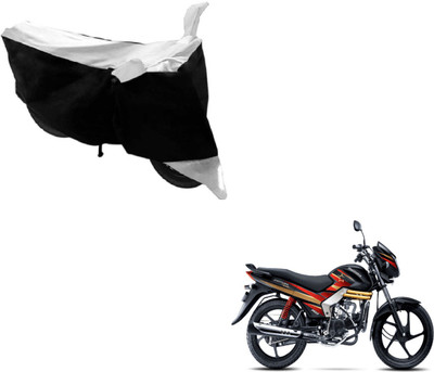 MOCKHE Two Wheeler Cover for Mahindra(Centuro, Black, White)