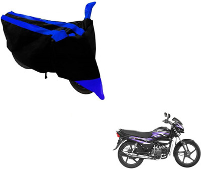 MOCKHE Two Wheeler Cover for Hero(Super Splendor, Black, Blue)