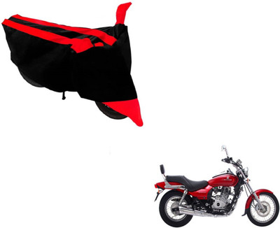 MOCKHE Two Wheeler Cover for Bajaj(Avenger 220 DTS-i, Black, Red)