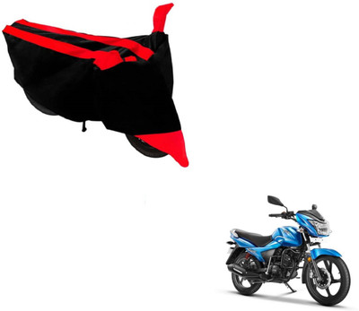 NIKS Two Wheeler Cover for TVS(Victor GLX, Black, Red)