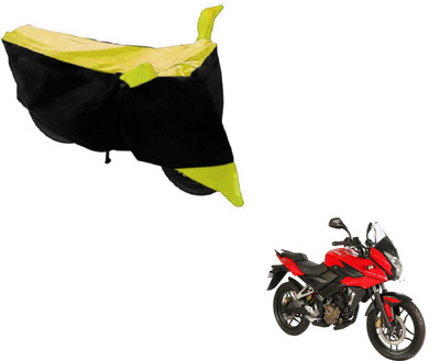 MOCKHE Two Wheeler Cover for Bajaj(Pulsar, Black, Yellow)