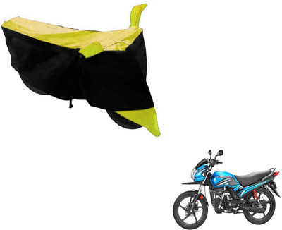 NIKS Two Wheeler Cover for Hero(Passion Pro TR, Black, Yellow)
