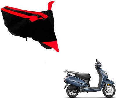 MOCKHE Two Wheeler Cover for Honda(Activa 3G, Black, Red)