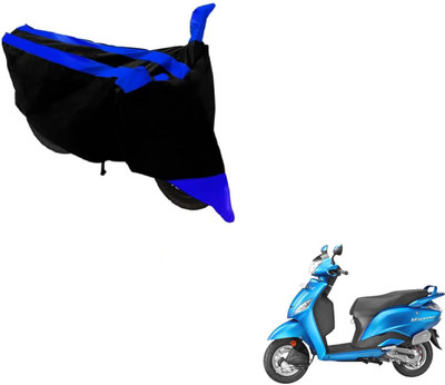 MOCKHE Two Wheeler Cover for Hero(Maestro, Black, Blue)
