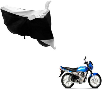 MOCKHE Two Wheeler Cover for Bajaj(Black, White)