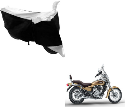 MOCKHE Two Wheeler Cover for Bajaj(Avenger, Black, White)