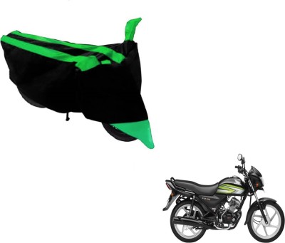 MOCKHE Two Wheeler Cover for Honda(CD 110 Dream, Black, Green)