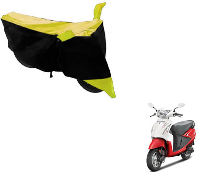 MOCKHE Two Wheeler Cover for Hero(Pleasure, Black, Yellow)