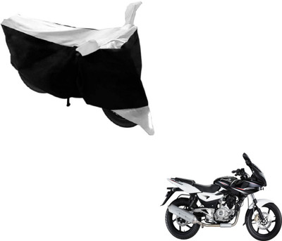 NIKS Two Wheeler Cover for Bajaj(Pulsar 220 DTS-i, Black, White)