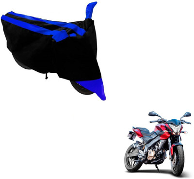 MOCKHE Two Wheeler Cover for Bajaj(Pulsar 200 NS DTS-i, Black, Blue)