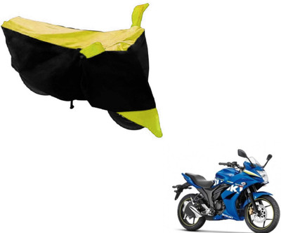 MOCKHE Two Wheeler Cover for Suzuki(Gixxer SF, Black, Yellow)