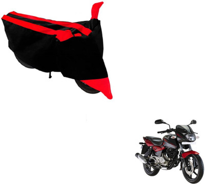 Flipkart SmartBuy Two Wheeler Cover for Bajaj(Pulsar 180 DTS-i, Black, Red)