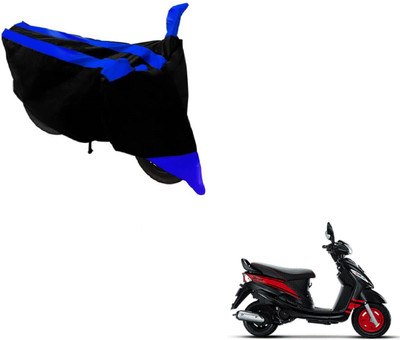 MOCKHE Two Wheeler Cover for Mahindra(Rodeo, Black, Blue)