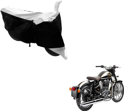 NIKS Two Wheeler Cover for Royal Enfield(Classic Chrome, Black, White)