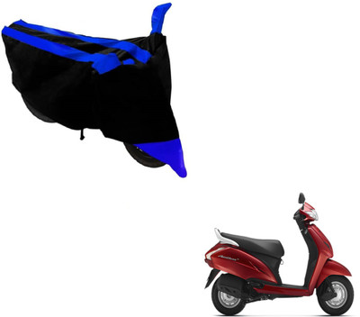 MOCKHE Two Wheeler Cover for Honda(Activa 125, Black, Blue)