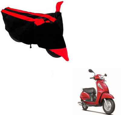 Flipkart SmartBuy Two Wheeler Cover for Suzuki(Access SE, Black, Red)