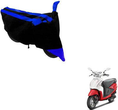 MOCKHE Two Wheeler Cover for Hero(Pleasure, Black, Blue)
