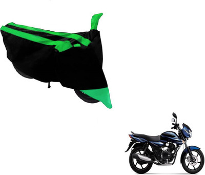 MOCKHE Two Wheeler Cover for Bajaj(Discover, Black, Green)