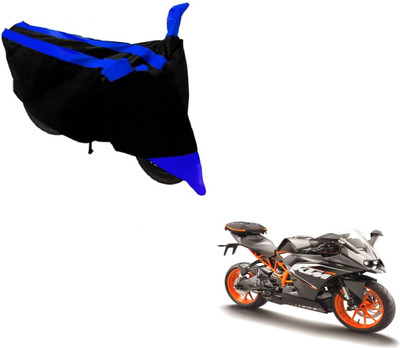 Amanzo Two Wheeler Cover for KTM(RC 200, Black, Blue)