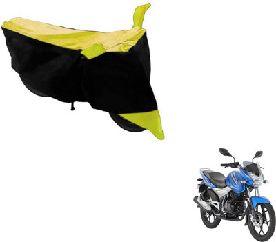 MOCKHE Two Wheeler Cover for Bajaj(Discover 125 DTS-i, Black, Yellow)