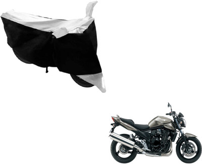 MOCKHE Two Wheeler Cover for Suzuki(Bandit, Black, White)