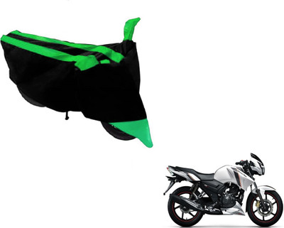 MOCKHE Two Wheeler Cover for TVS(Apache RTR 180, Black, Green)