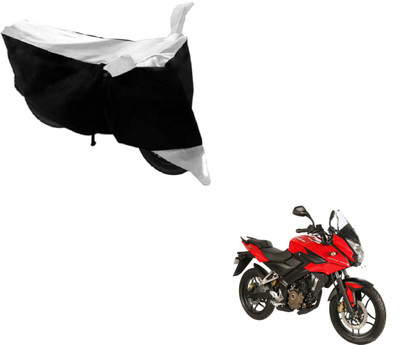 MOCKHE Two Wheeler Cover for Bajaj(Pulsar, Black, White)