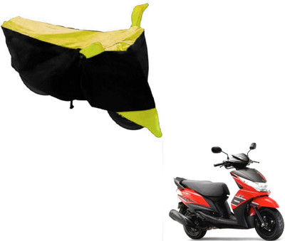 MOCKHE Two Wheeler Cover for Yamaha(Ray, Black, Yellow)