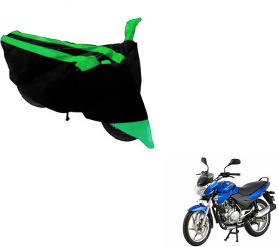 MOCKHE Two Wheeler Cover for Bajaj(Discover 150 s, Black, Green)