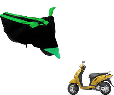 MOCKHE Two Wheeler Cover for Honda(Activa i, Black, Green)