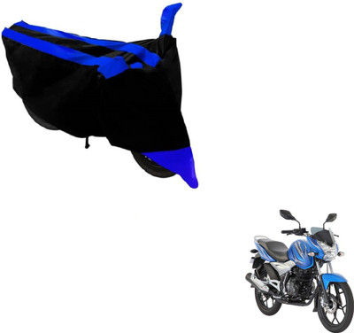 MOCKHE Two Wheeler Cover for Bajaj(Discover 125 DTS-i, Black, Blue)