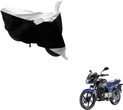 Amanzo Two Wheeler Cover for Bajaj(Pulsar 150 DTS-i, Black, White)