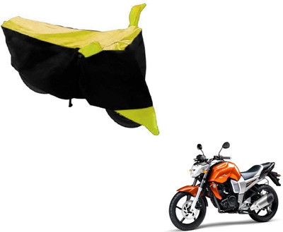 MOCKHE Two Wheeler Cover for Yamaha(FZ16, Black, Yellow)