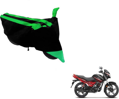 MOCKHE Two Wheeler Cover for Hero(Glamour, Black, Green)